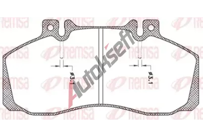 REMSA Sada brzdovch destiek - kotouov brzda RMS JCA 245.00, RE JCA 245.00