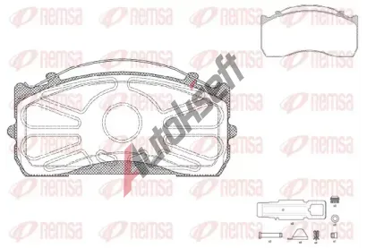 REMSA Sada brzdovch destiek - kotouov brzda RMS JCA 815.80, RE JCA 815.80