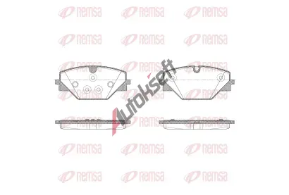 REMSA Sada brzdových destiček RMS X2028.00, X2028.00 REMSA Sada brzdových destiček RMS X2028.00, X2028.00