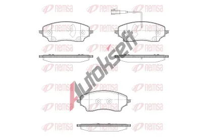 REMSA Sada brzdových destiček RMS X2033.01, X2033.01 REMSA Sada brzdových destiček RMS X2033.01, X2033.01