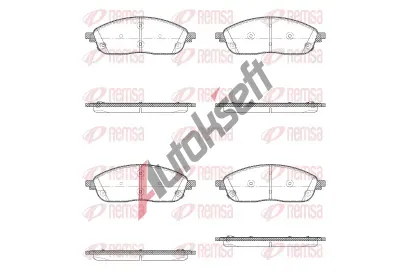REMSA Sada brzdovch destiek RMS X2035.04, X2035.04