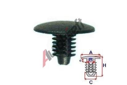 ROMIX Pchytka izolace motorovho prostoru - 10 ks RO 10131, 10131