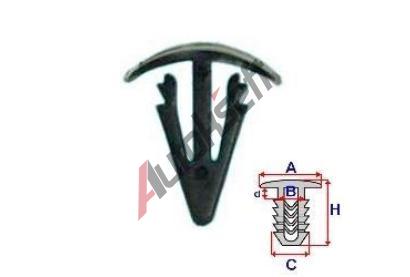 ROMIX Pchytka izolace motorovho prostoru - 25 ks RO 10134, 10134