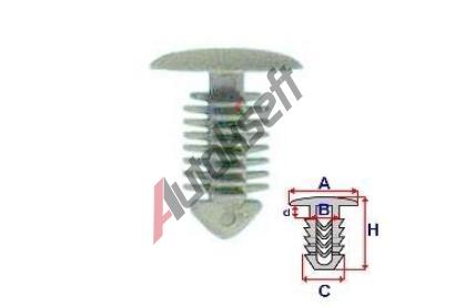 ROMIX Pchytka alounn kufru - 10 ks RO 10513, 10513