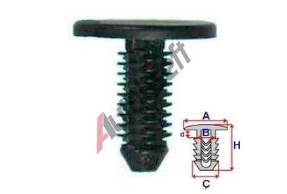 ROMIX Pchytka do motorovho prostoru [92-] - 10 ks RO 10530, 10530