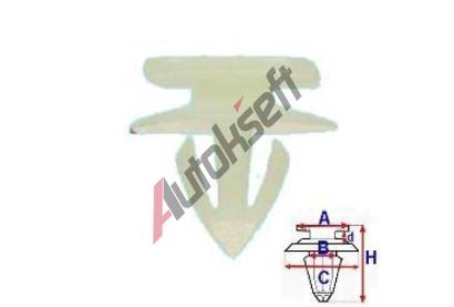 ROMIX Příchytka plastového prahu - 10 ks RO 12056, 12056 ROMIX Příchytka plastového prahu - 10 ks RO 12056, 12056