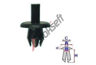 ROMIX Rozpnac matice pro plastov nadkol - 10 ks RO 15321, 15321