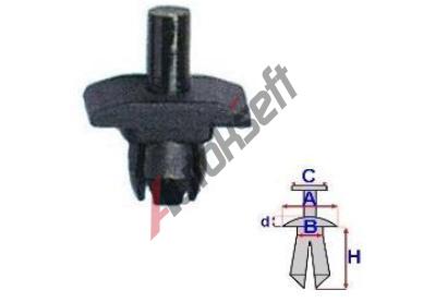 ROMIX Příchytka přední mřížky - 25 ks RO 20501, 20501 ROMIX Příchytka přední mřížky - 25 ks RO 20501, 20501
