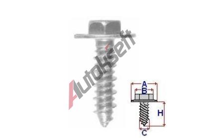 ROMIX Samo�ezn� �roub s podlo�kou univerz�ln� - 10 ks RO 45188, 45188