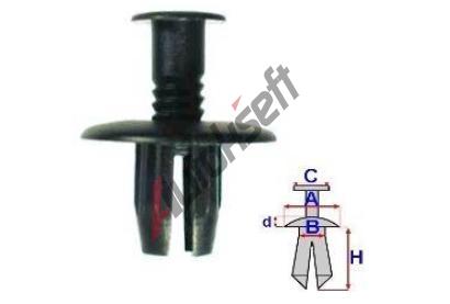 ROMIX Příchytka plastového nadkolí - 10 ks RO A15266, A15266 ROMIX Příchytka plastového nadkolí - 10 ks RO A15266, A15266