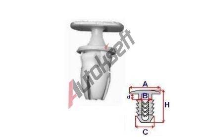 ROMIX Pchytka plastovho prahu - 10 ks RO A82026, A82026