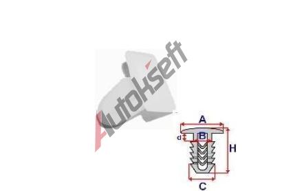 ROMIX Pchytka plastovho prahu - 10 ks RO A82028, A82028