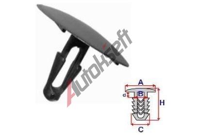 ROMIX Příchytka izolace motorového prostoru - 10 ks RO B22119, B22119 ROMIX Příchytka izolace motorového prostoru - 10 ks RO B22119, B22119