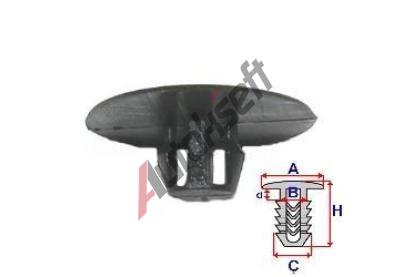 ROMIX Pchytka izolace motorovho prostoru - 10 ks RO B23184, B23184