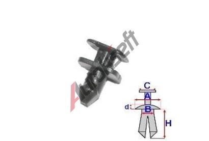 ROMIX Příchytka panelu pod čelní sklo - 10 ks RO C30056, C30056 ROMIX Příchytka panelu pod čelní sklo - 10 ks RO C30056, C30056