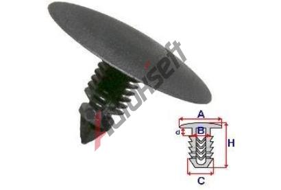 ROMIX Pchytka izolace motorovho prostoru - 10 ks RO C40135, C40135