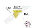 Klip ozdobn / ochrann lity ROMIX ‐ RO C70589