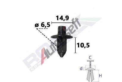 ROMIX Pchytka zadnho nraznku - 5ks RO C70860, C70860