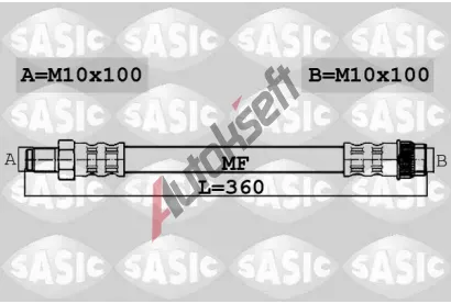 SASIC Brzdová hadice SAS 6604039, 6604039 SASIC Brzdová hadice SAS 6604039, 6604039
