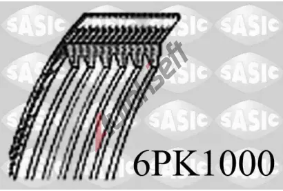 SASIC Ozuben klnov emen SAS 6PK1000, 6PK1000