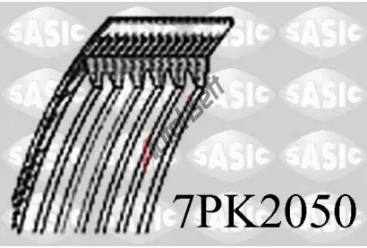 SASIC Ozubený klínový řemen SAS 7PK2050, 7PK2050 SASIC Ozubený klínový řemen SAS 7PK2050, 7PK2050