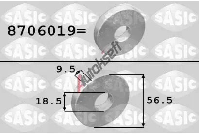 SASIC Podložka řemenice klikového hřídele SAS 8706019, 8706019 SASIC Podložka řemenice klikového hřídele SAS 8706019, 8706019