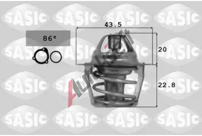 SASIC Termostat chladiva SAS 9000106, 9000106