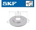 SKF Brzdov kotou - 247 mm SK VKBD80092V2, VKBD 80092 V2