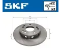 SKF Brzdový kotouč - 262 mm SK VKBD80363S2, VKBD 80363 S2