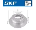 SKF Brzdov kotou - 262 mm SK VKBD90186S2, VKBD 90186 S2