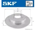SKF Brzdov kotou - 262 mm SK VKBD90206S2, VKBD 90206 S2