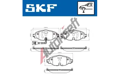 SKF Sada brzdovch destiek SK VKBP80018E, VKBP 80018 E