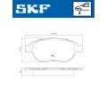 SKF Sada brzdovch destiek SK VKBP80022, VKBP 80022