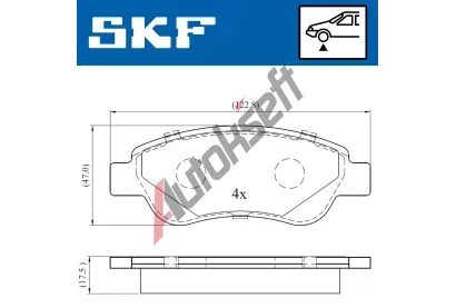 SKF Sada brzdovch destiek SK VKBP80037, VKBP 80037