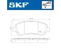 SKF Sada brzdovch destiek SK VKBP80069, VKBP 80069