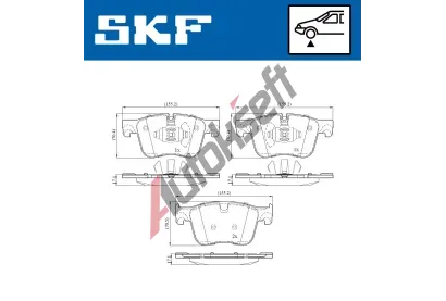 SKF Sada brzdovch destiek SK VKBP80085, VKBP 80085