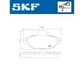 SKF Sada brzdovch destiek SK VKBP80087E, VKBP 80087 E