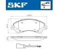 SKF Sada brzdových destiček SK VKBP80110E, VKBP 80110 E