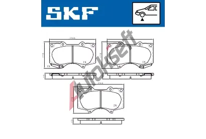 SKF Sada brzdovch destiek SK VKBP80135A, VKBP 80135 A