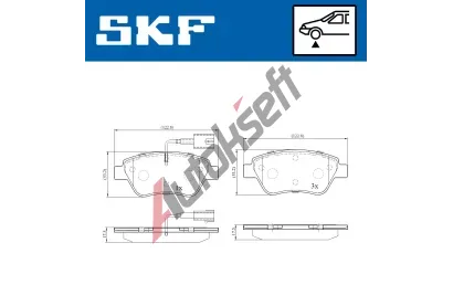 SKF Sada brzdovch destiek SK VKBP80145E, VKBP 80145 E