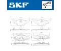 SKF Sada brzdovch destiek SK VKBP80158A, VKBP 80158 A