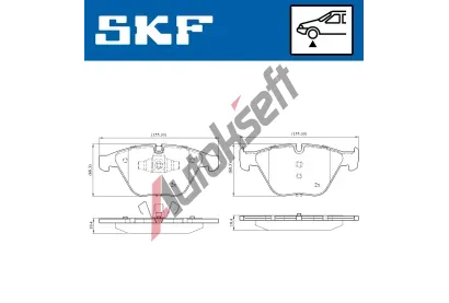 SKF Sada brzdovch destiek SK VKBP80159, VKBP 80159