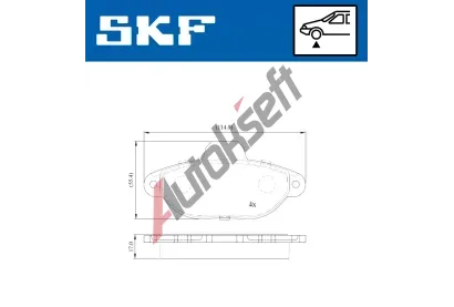 SKF Sada brzdovch destiek SK VKBP80162E, VKBP 80162 E