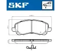 SKF Sada brzdovch destiek ‐ SK VKBP80169A