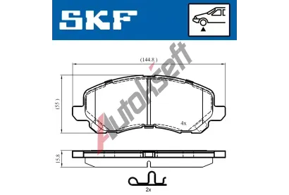 SKF Sada brzdovch destiek SK VKBP80169A, VKBP 80169 A