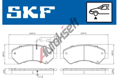 SKF Sada brzdovch destiek SK VKBP80210E, VKBP 80210 E