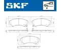 SKF Sada brzdovch destiek ‐ SK VKBP80233A
