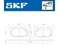 SKF Sada brzdovch destiek SK VKBP80238E, VKBP 80238 E