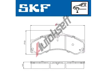SKF Sada brzdovch destiek SK VKBP80251, VKBP 80251