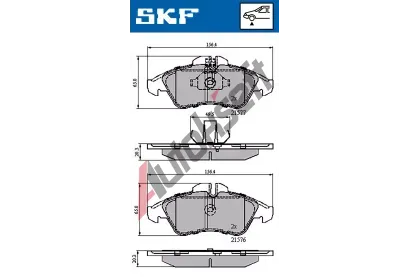 SKF Sada brzdovch destiek SK VKBP80254, VKBP 80254